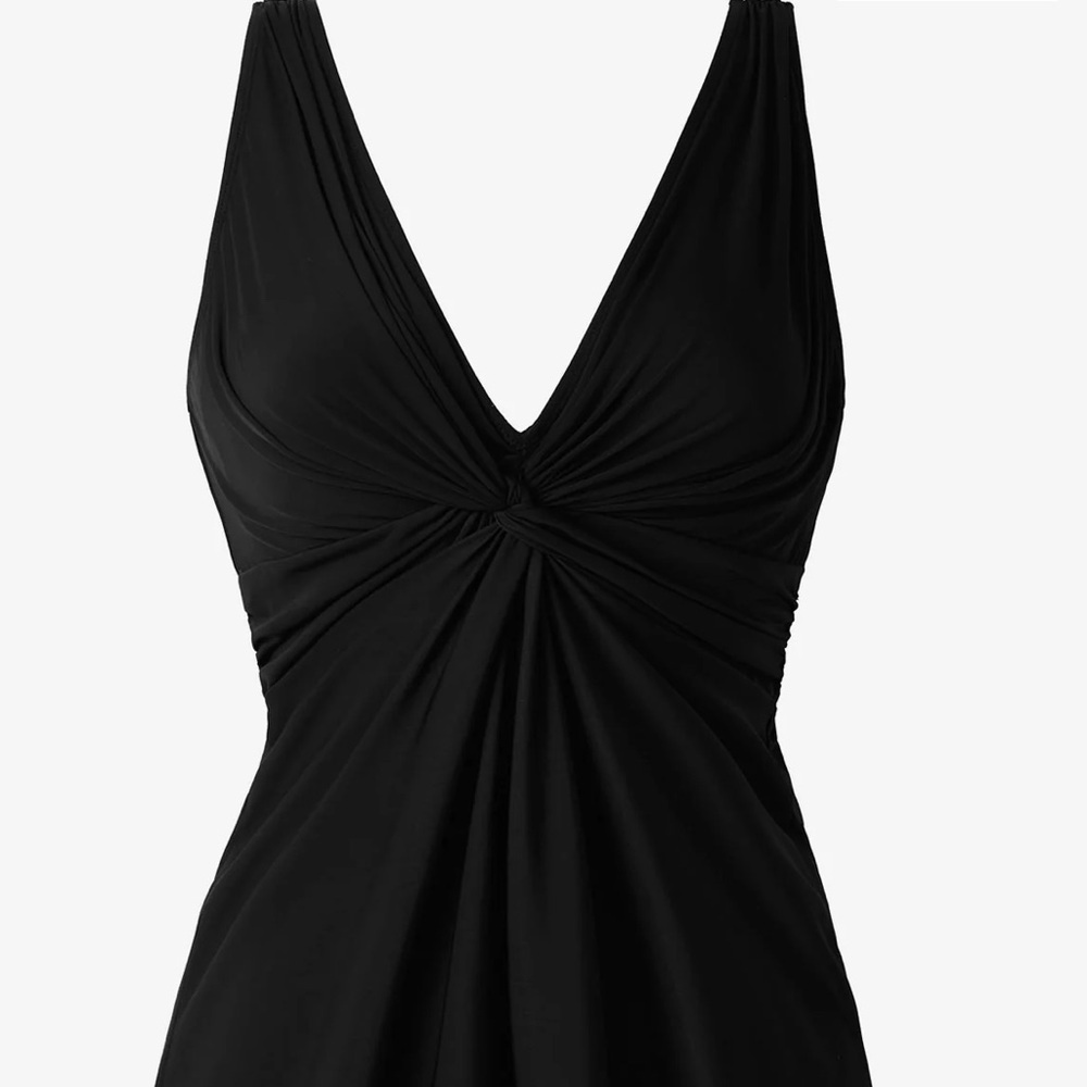 NWOT Miraclesuit Marais Black Swim Dress - Picture 4 of 12